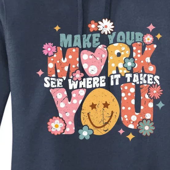 Groovy The Dot Day Make Your Mark See Where It Takes You Dot Gift Women's Pullover Hoodie