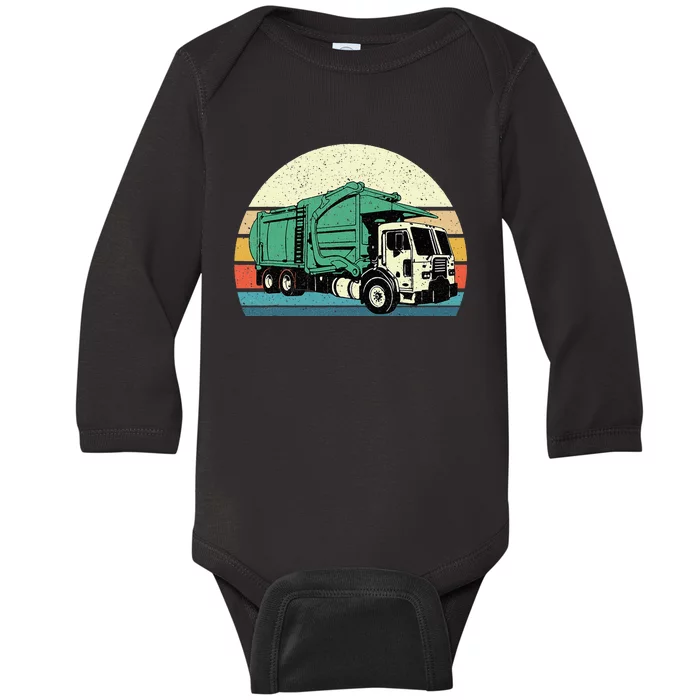 Garbage Truck Dump Trash Collector Recycling Lover Baby Long Sleeve Bodysuit