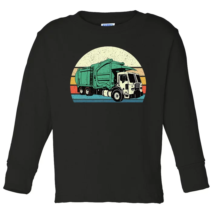 Garbage Truck Dump Trash Collector Recycling Lover Toddler Long Sleeve Shirt