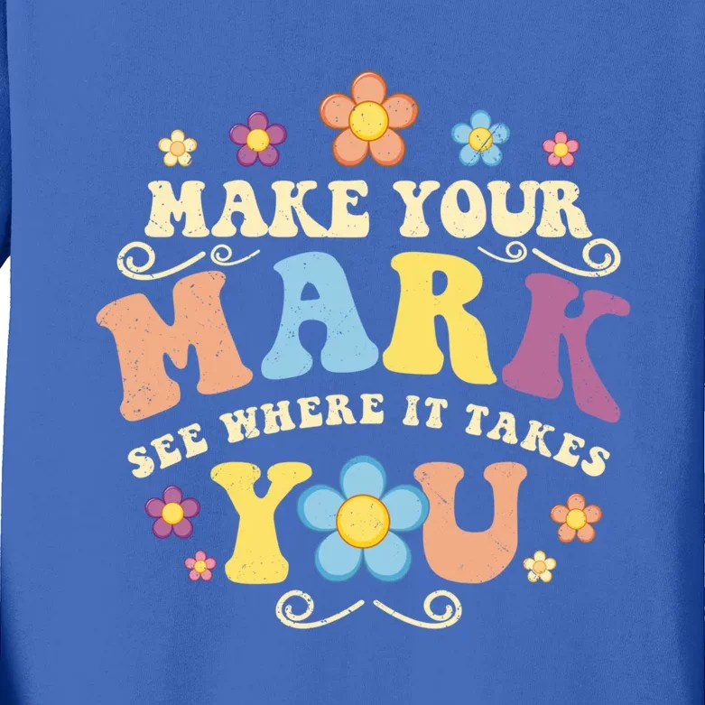 Groovy The Dot Day Make Your Mark See Where It Takes You Dot Cool Gift Kids Long Sleeve Shirt