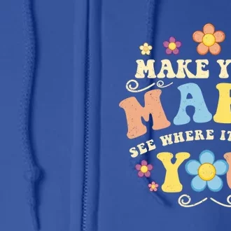 Groovy The Dot Day Make Your Mark See Where It Takes You Dot Cool Gift Full Zip Hoodie