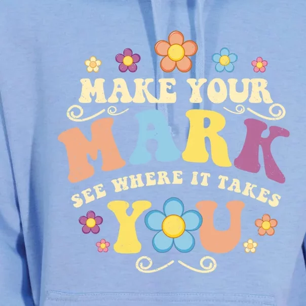 Groovy The Dot Day Make Your Mark See Where It Takes You Dot Cool Gift Unisex Surf Hoodie