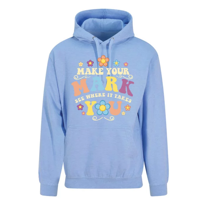 Groovy The Dot Day Make Your Mark See Where It Takes You Dot Cool Gift Unisex Surf Hoodie