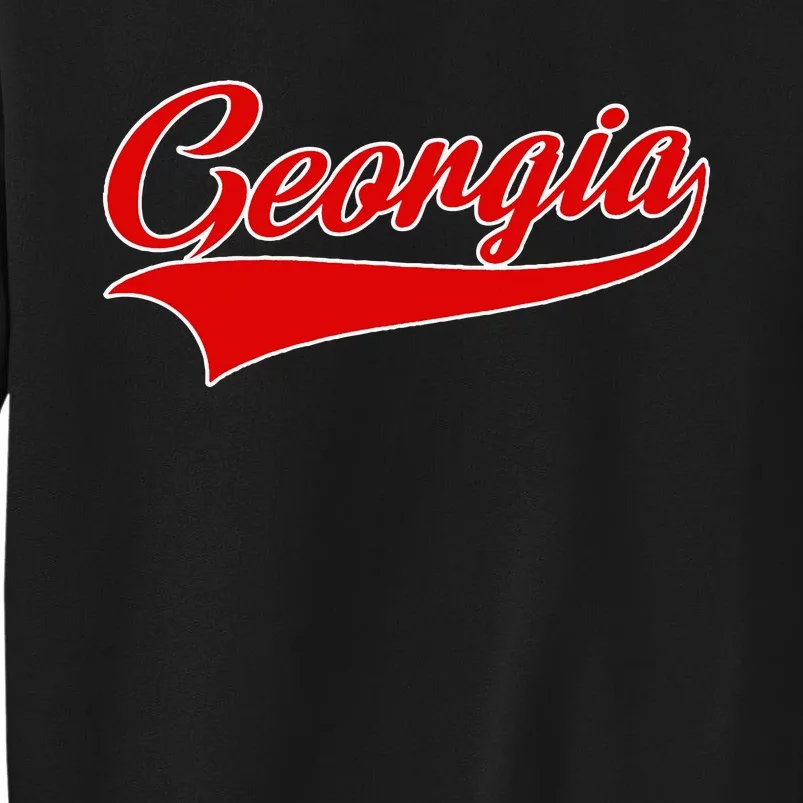 Georgia Throwback Design Print Classic Sweatshirt