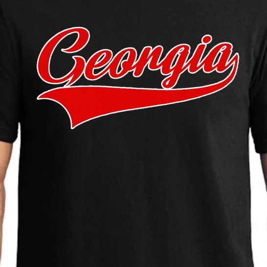 Georgia Throwback Design Print Classic Pajama Set