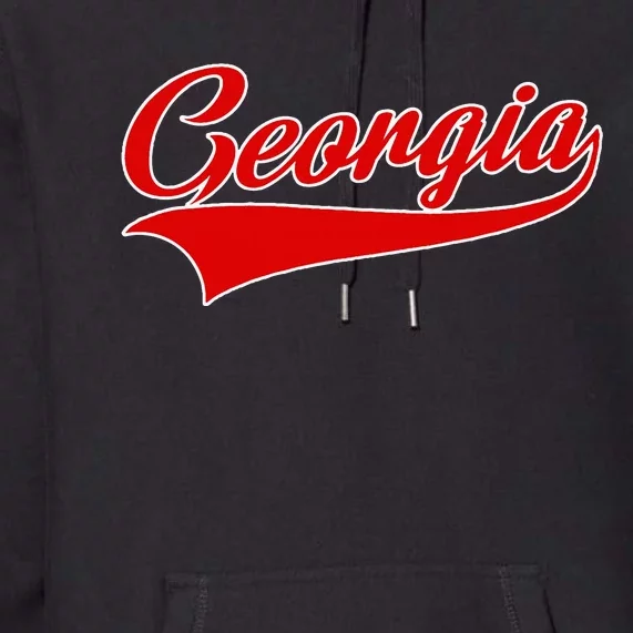 Georgia Throwback Design Print Classic Premium Hoodie