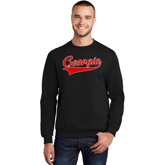 Georgia Throwback Design Print Classic Tall Sweatshirt