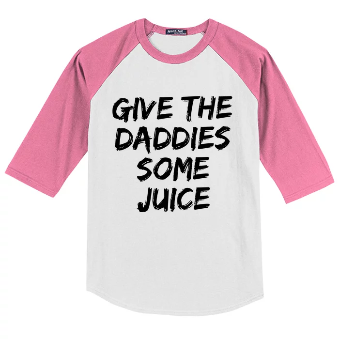 Give The Daddies Some Juice Kids Colorblock Raglan Jersey