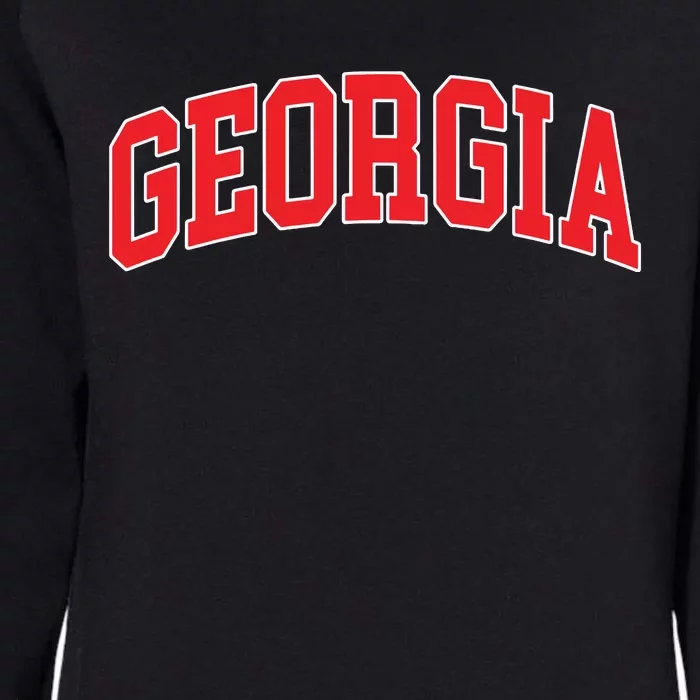 Georgia Throwback Design Classic Womens California Wash Sweatshirt