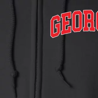 Georgia Throwback Design Classic Full Zip Hoodie