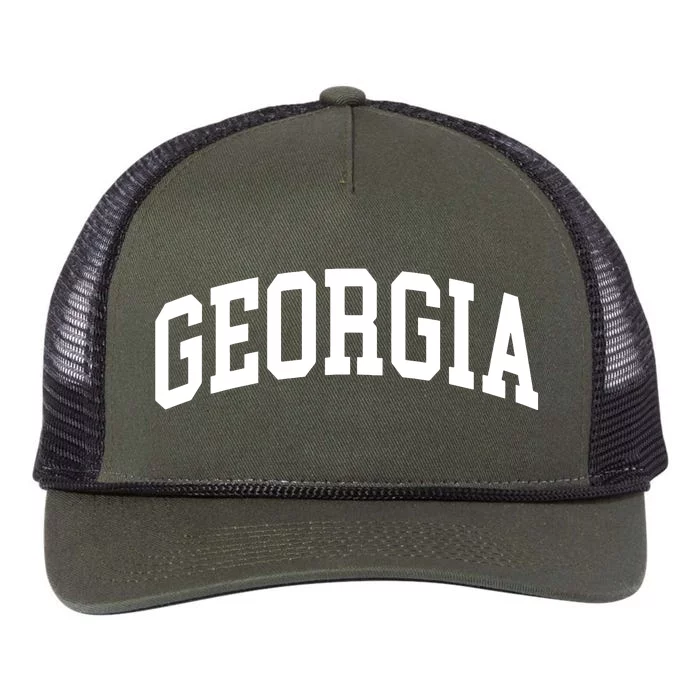 Georgia Throwback Design Classic Retro Rope Trucker Hat Cap