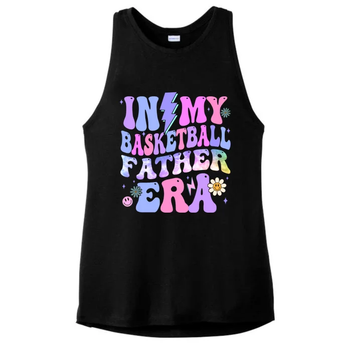 Groovy Tie Dye In My Basketball Father Era Gift Ladies Tri-Blend Wicking Tank