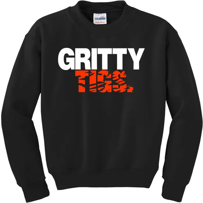 Gritty Tigs Detroit Baseball Kids Sweatshirt