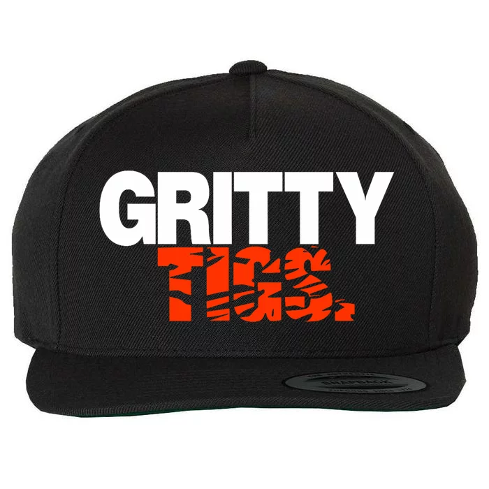 Gritty Tigs Detroit Baseball Wool Snapback Cap