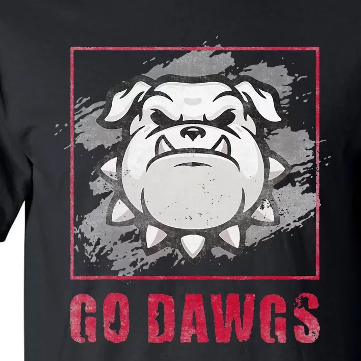 Go The Dawgs The Bulldog State Retro Design Tall T-Shirt