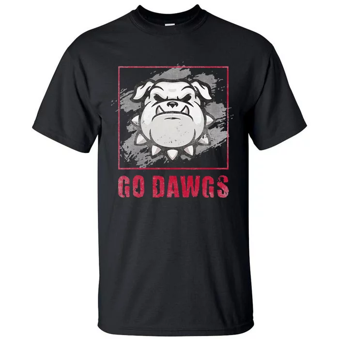 Go The Dawgs The Bulldog State Retro Design Tall T-Shirt