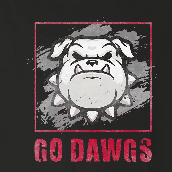 Go The Dawgs The Bulldog State Retro Design Toddler Long Sleeve Shirt