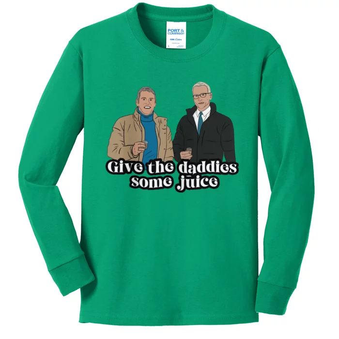 Give The Daddies Some Juice Funny Kids Long Sleeve Shirt