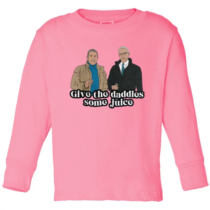 Give The Daddies Some Juice Funny Toddler Long Sleeve Shirt