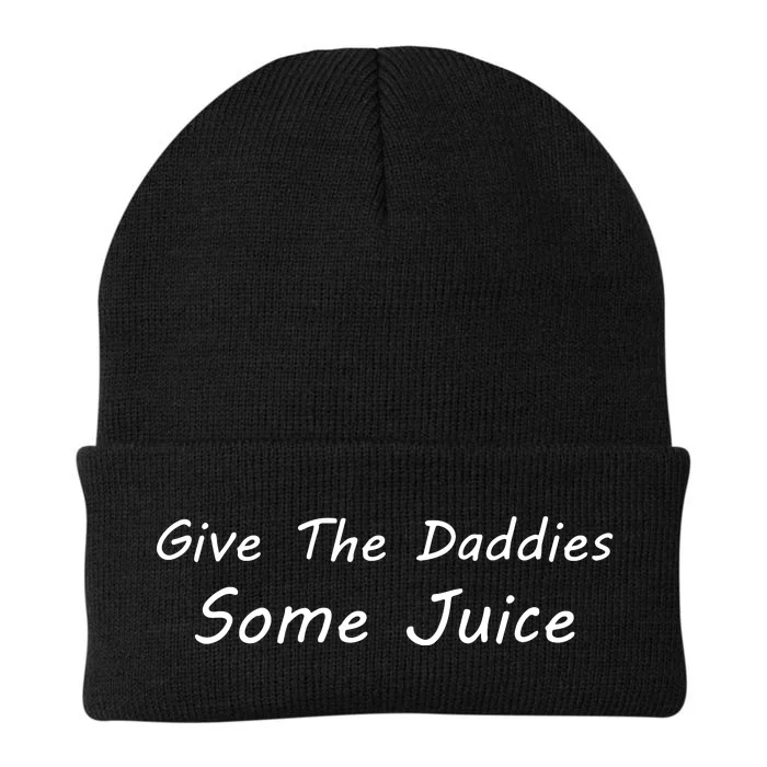 Give The Daddies Some Juice Funny Knit Cap Winter Beanie