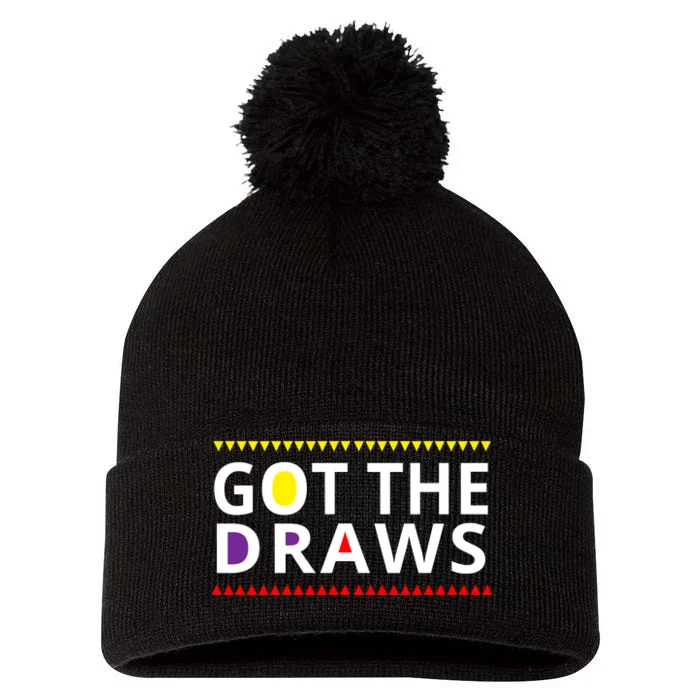 Got The Draws 90s Pom Pom 12in Knit Beanie