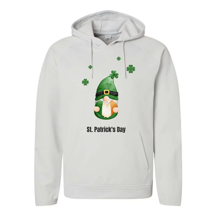 Gnome Tie Dye Shamrock Let Shenanigans Begin St Patricks Day Performance Fleece Hoodie