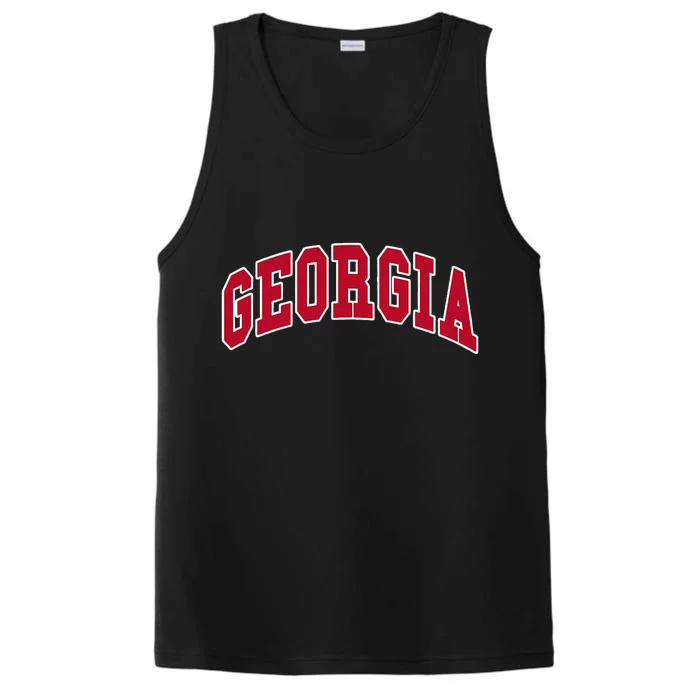 Georgia Throwback Design Classic Performance Tank