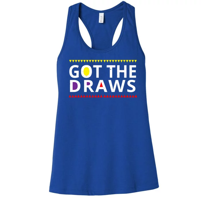 Got The Draws 90s Vintage Distress Women's Racerback Tank