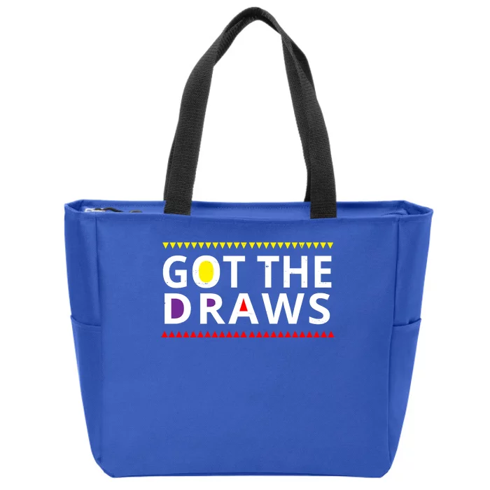 Got The Draws 90s Vintage Distress Zip Tote Bag