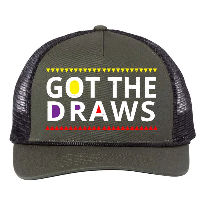 Got The Draws 90s Vintage Distress Retro Rope Trucker Hat Cap