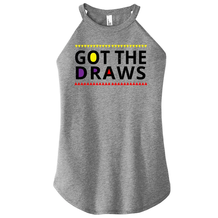 Got The Draws 90s Vintage Distress Women’s Perfect Tri Rocker Tank