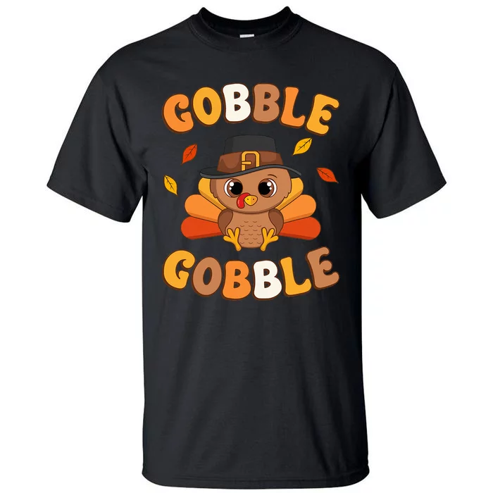 Gobble Turkey Day Happy Thanksgiving Tall T-Shirt