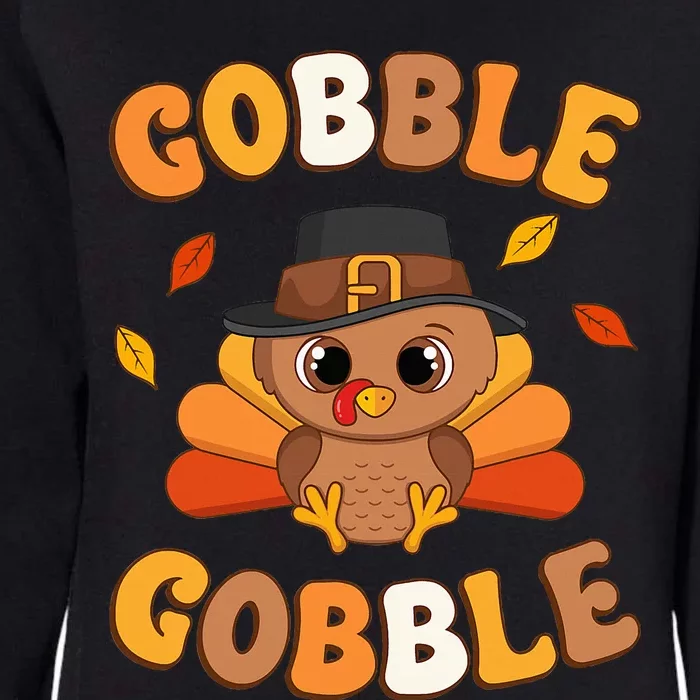 Gobble Turkey Day Happy Thanksgiving Womens California Wash Sweatshirt