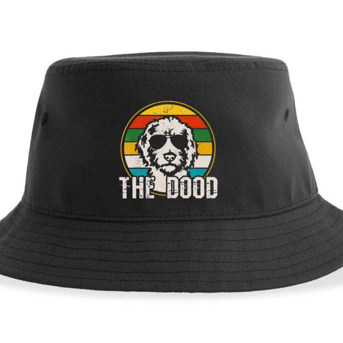 Goldendoodle The Dood Vintage Retro Dog Sustainable Bucket Hat