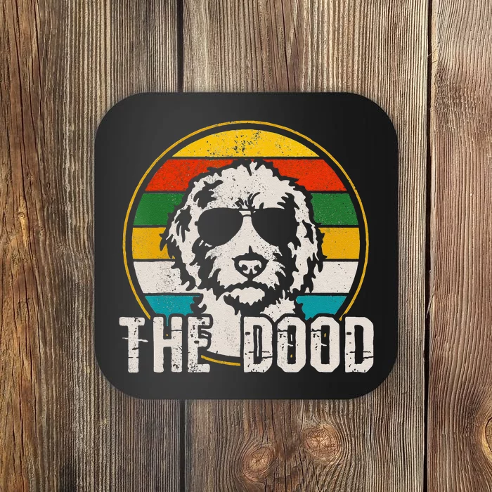 Goldendoodle The Dood Vintage Retro Dog Coaster