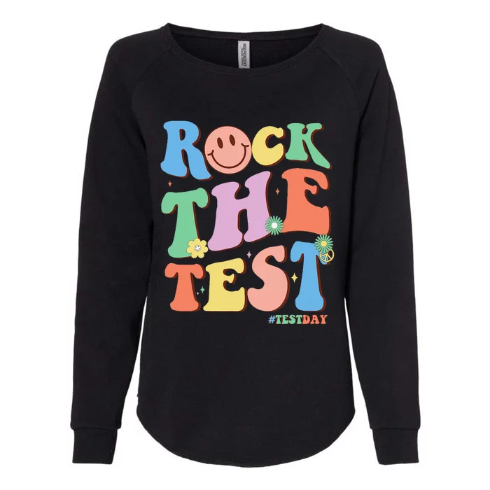 Groovy Test Day Teacher Testing Day Exam End of Year Womens California Wash Sweatshirt