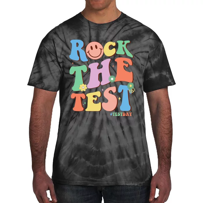 Groovy Test Day Teacher Testing Day Exam End of Year Tie-Dye T-Shirt