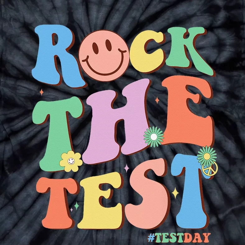 Groovy Test Day Teacher Testing Day Exam End of Year Tie-Dye T-Shirt