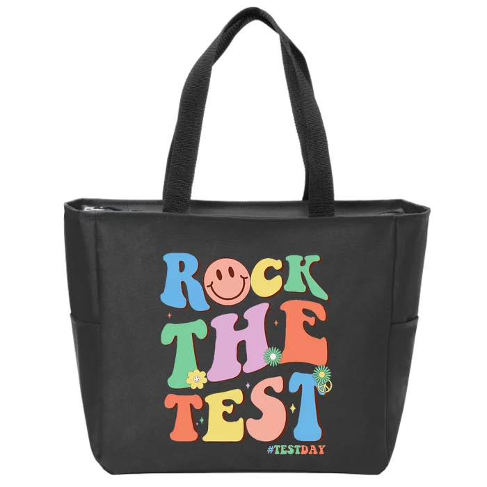 Groovy Test Day Teacher Testing Day Exam End of Year Zip Tote Bag