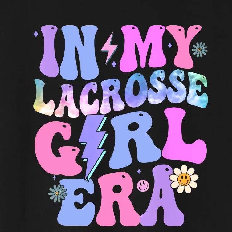 Groovy Tie Dye In My Lacrosse Girl Era Women's Crop Top Tee