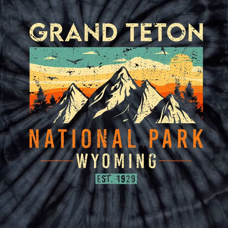 Grand Teton Est 1929 Wyoming National Park Tie-Dye T-Shirt