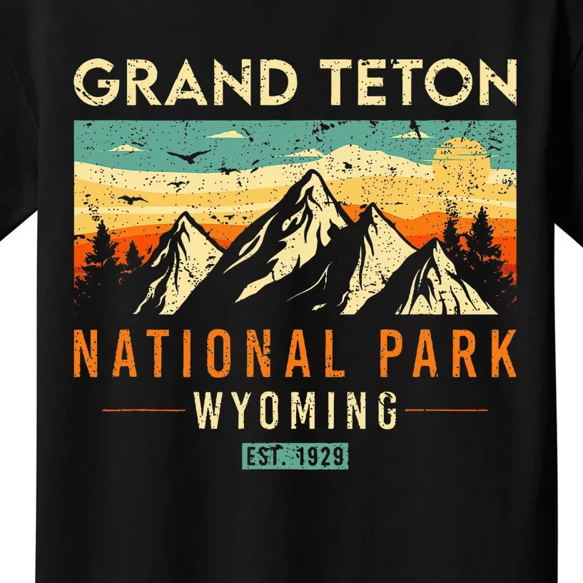 Grand Teton Est 1929 Wyoming National Park Kids T-Shirt