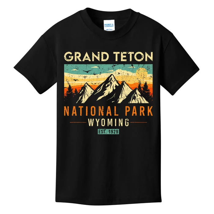 Grand Teton Est 1929 Wyoming National Park Kids T-Shirt