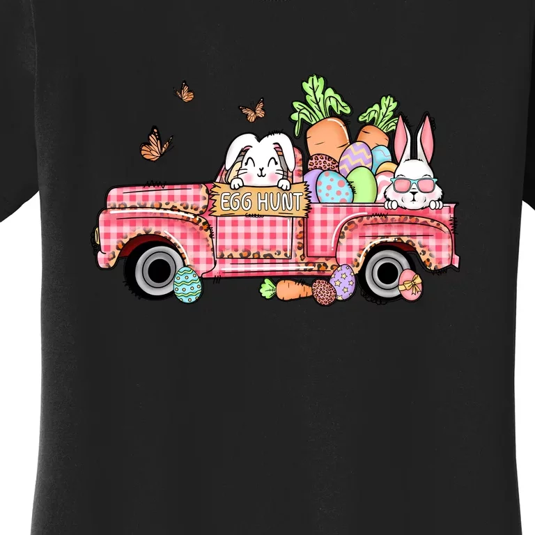 Garbage Truck Easter Bunny Egg Hunt Easter Day Women's T-Shirt