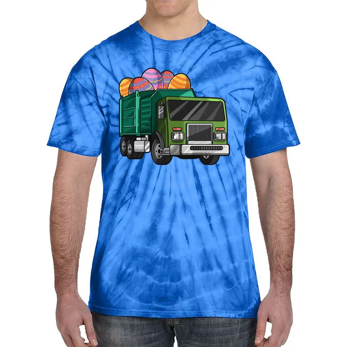 Garbage Truck Easter Easter Eggs Cool Gift Tie-Dye T-Shirt