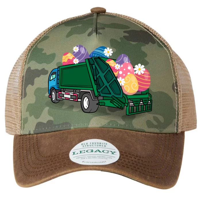 Garbage Truck Eggs Cute Easter Day Egg Hunting Gift Legacy Tie Dye Trucker Hat