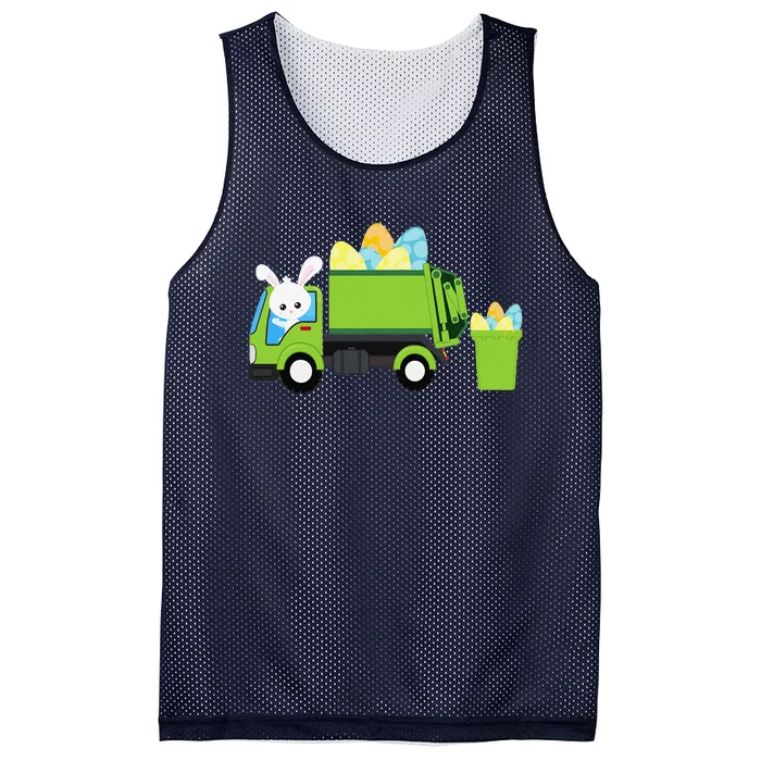 Garbage Truck Easter Bunny Egg Hunt Mesh Reversible Basketball Jersey Tank