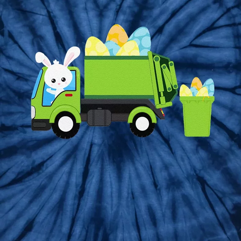 Garbage Truck Easter Bunny Egg Hunt Tie-Dye T-Shirt