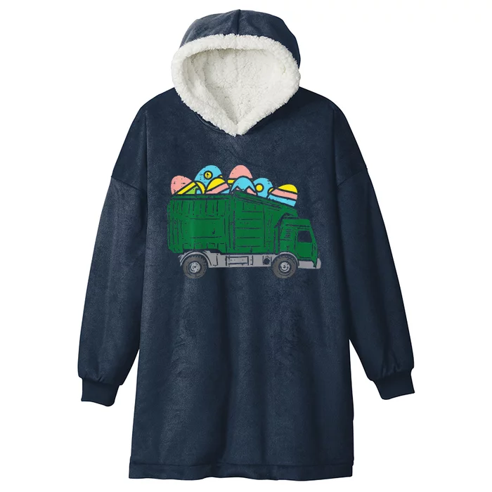 Garbage Truck Eggs Cute Easter Day Egg Hunting Hooded Wearable Blanket