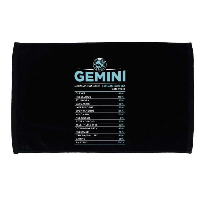 Gemini Traits Facts Horoscope Zodiac Astrological Sign Microfiber Hand Towel